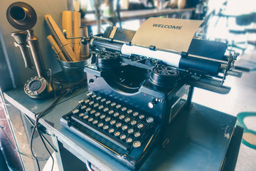 Rare old-fashioned typewriter