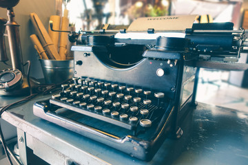 Rare old-fashioned typewriter