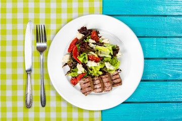 Delicious italian pasta in white plate