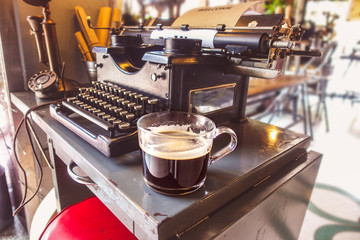 The process of making coffee in the cozy shop