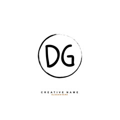 D G DG Initial logo template vector