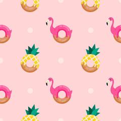 Seamless pattern cute donut