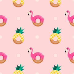 Seamless pattern cute donut