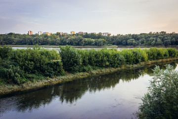Zeran Canal of Vistula River in Warsaw, capital city of Poland