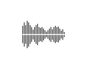 sound wave,pulse ilustration logo vector icon