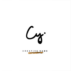 C Y CY Initial logo template vector
