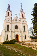 The St. Mary`s Maternity and St. Michael the Archangel neogothic Church in Bolesław (Poland)