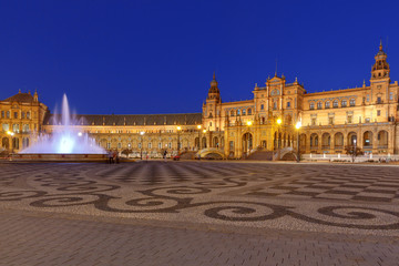 Obraz premium Seville. Spanish Square or Plaza de Espana.