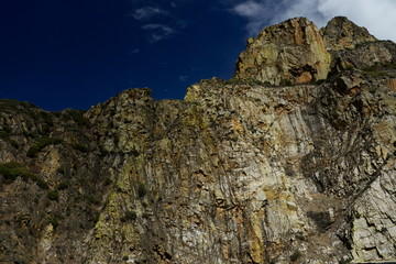 rock and sky in Kings Canyon Park California USA