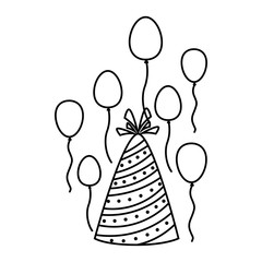 carnival hat party balloons