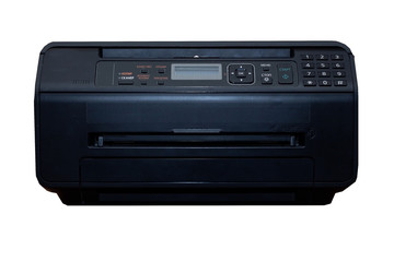 Fototapeta premium black office printer isolated on white background