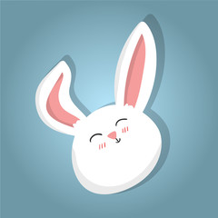 Easter rabbit, cute cartoon character bunny draw