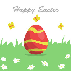 Cute, fun easter eggs cartoon illustration pattern