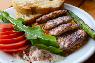 Traditional delicious Turkish Home Made Kofte (meatballs)