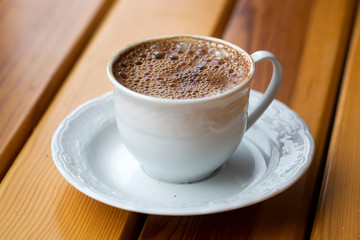 Traditional delicious hot drink; Turkish hot coffee