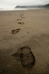 beach footsteps