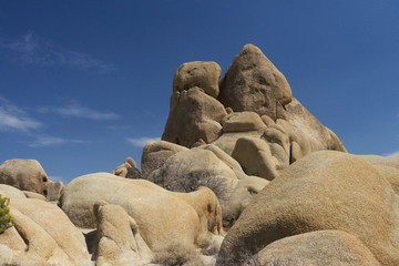 rocks and blue sky in Joshua Tree National Park California USA