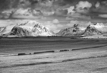 Sandbotnen landscape in Lofoten Archipelago, Norway