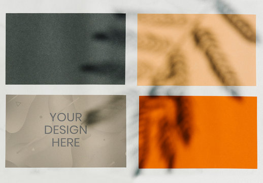 Photo Grid Design with Muted Colors Overlay Mockup