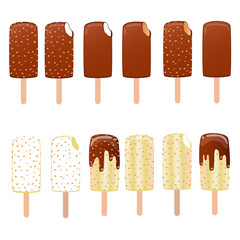 Collection ofvector ice cream illustrations. Illustration of ice creams 