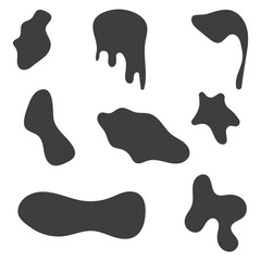 Set of blots icons. Vector on white background.