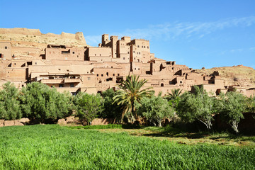 piękna kasba w Ait ben haddou, Maroko - obrazy, fototapety, plakaty