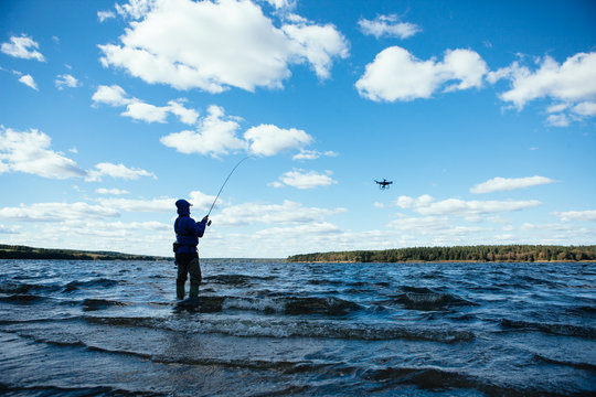 fishing with drone