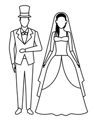 groom and bride black and white