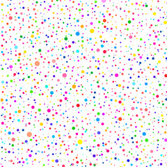 Multicolored circles on a white background.    