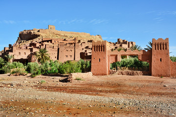 piękna kasba w Ait ben haddou, Maroko - obrazy, fototapety, plakaty