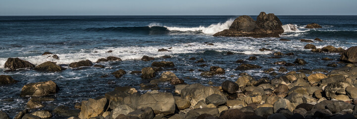 Panorama of the rocky coast