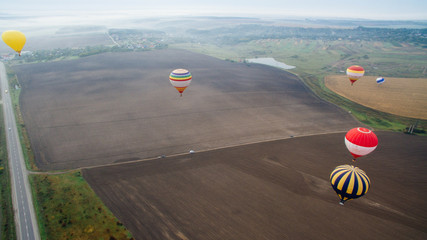 balloons over the fields