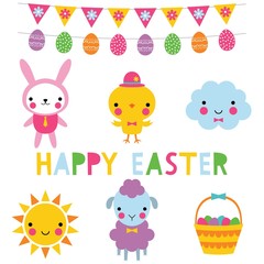 Fototapeta premium Easter icons set