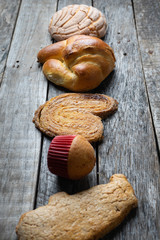 Set of mexican sweet bread