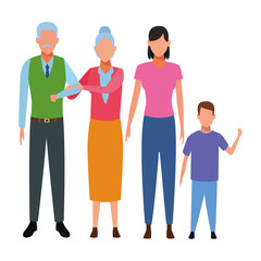 Fototapeta premium family avatar cartoon character
