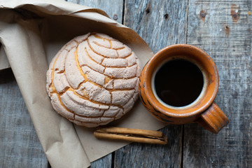 Mexican bread and coffee