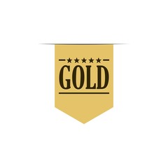 Banderole Gold, sign, icon or logo