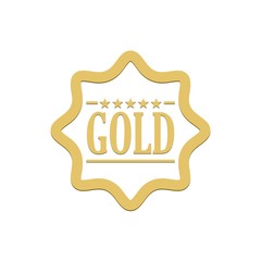 Banderole Gold, sign, icon or logo