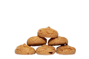 chocolate chip cookies isolated on white background
