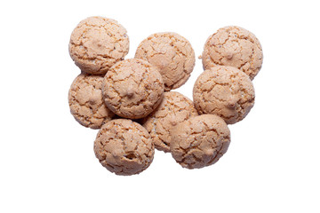 chocolate chip cookies isolated on white background