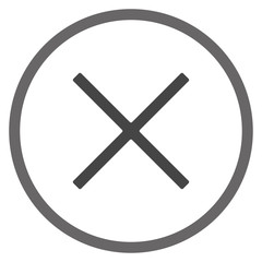 Fototapeta premium Grey Close window icon. Close menu sign vector eps10 on white background.