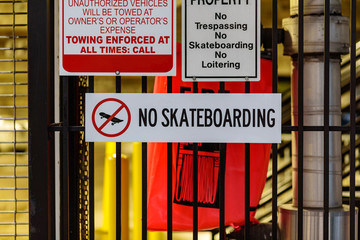 Cartel No Skateboarding