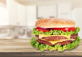 Barbecue Grilled Hot Dog with Yellow Mustard on  background