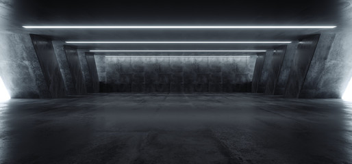 Sci Fi Modern Concrete Cement Dark Empty Asphalt Reflective Grunge Hall Room Corridor Tunnel Spaceship Glowing White Cinematic Daylight Rays Glow 3d Rendering
