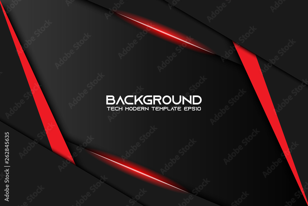 Aufkleber abstract metallic red black frame layout modern tech design template background