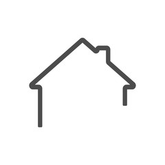 Home page or house outline icon for web site. Home or house page outline icon. House or home page icon.