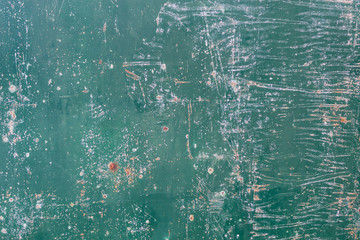 Rusty Green Painted Metal Plate