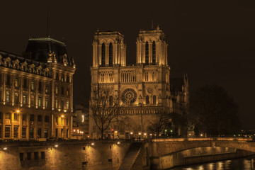 Notre-Dame de Paris de nuit