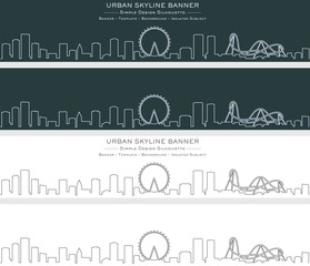 Orlando Single Line Skyline Banner