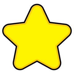Star Cartoon - A cartoon illustration of a cute Star shape.